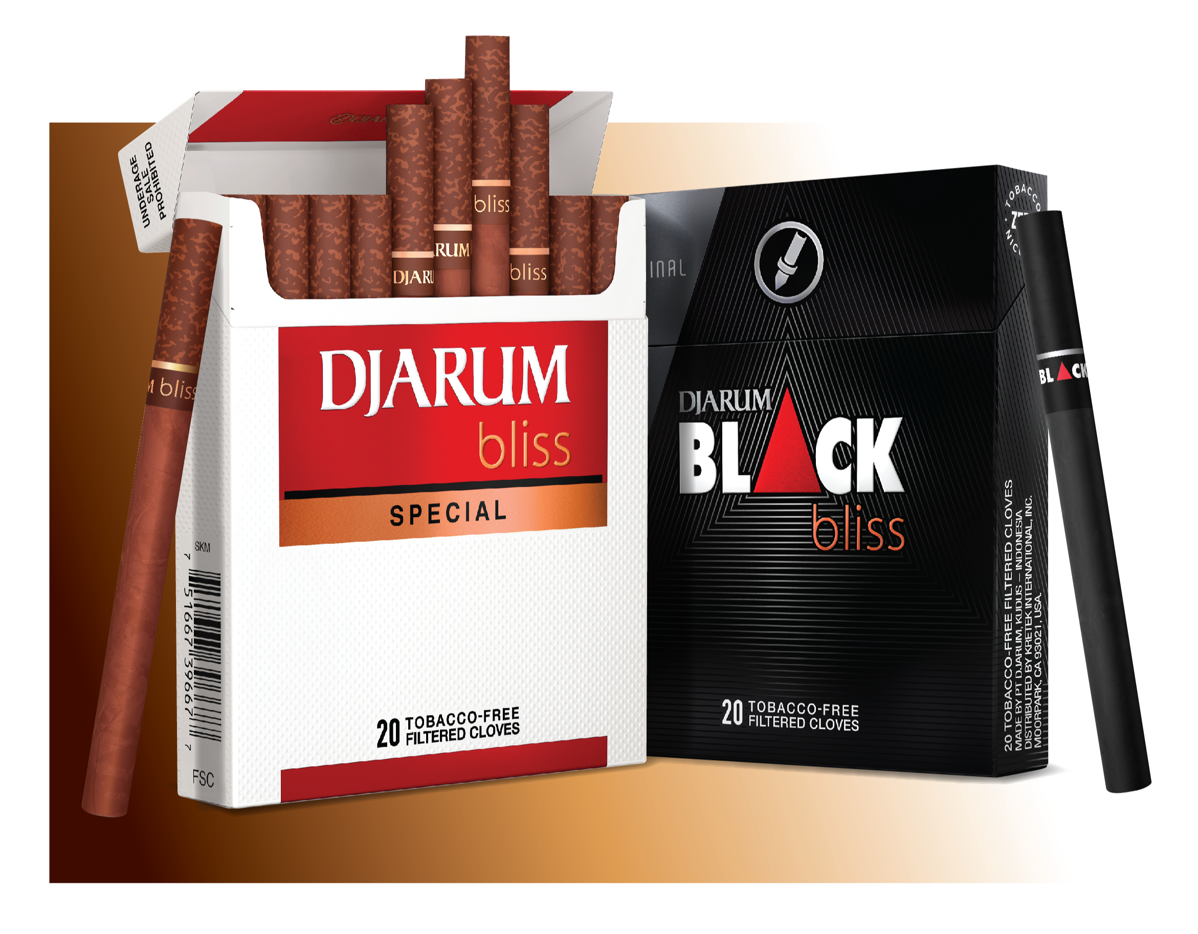 Djarum Bliss Nicotine-Free Filtered Smokes Add Java & Special 274